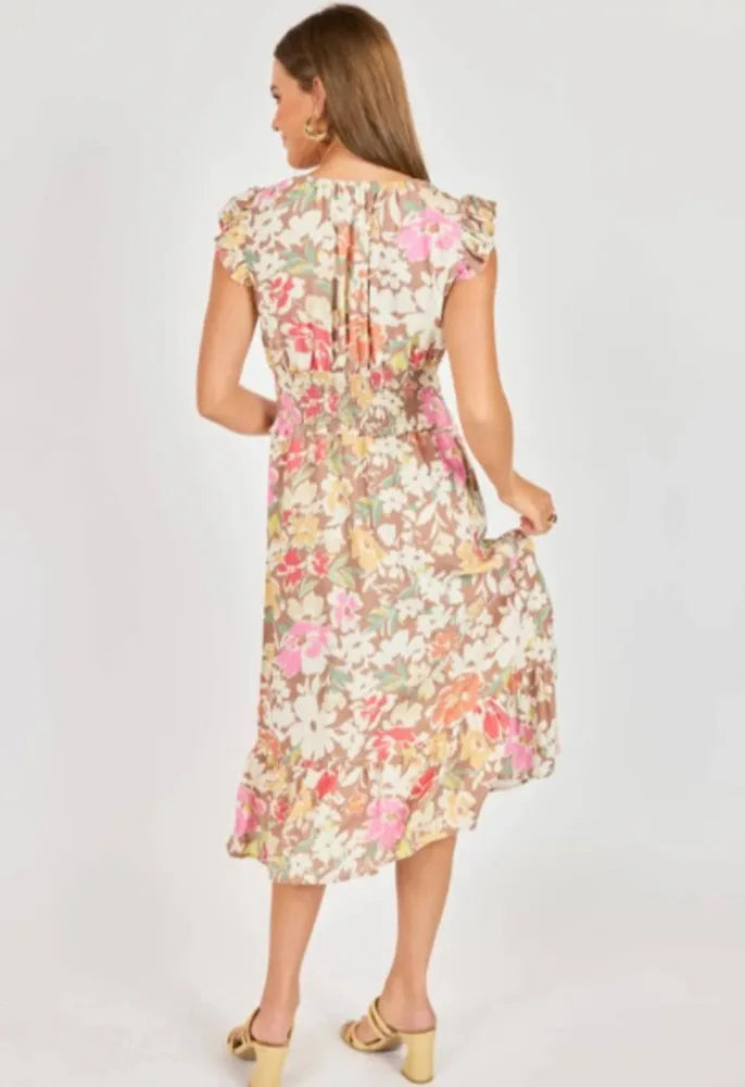 Floral Dunes Midi Dress