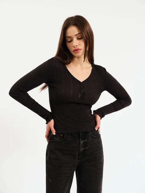 Bunny V-neck Henley