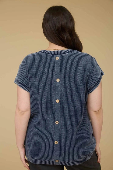 Button Back Sweater Vest