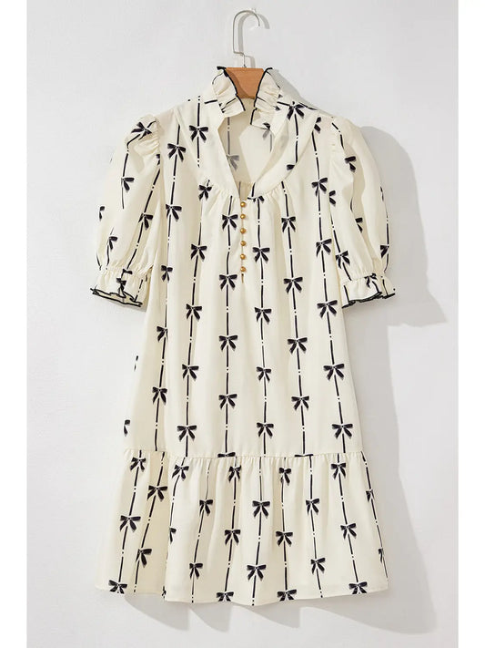 Sleeved Bow Dress