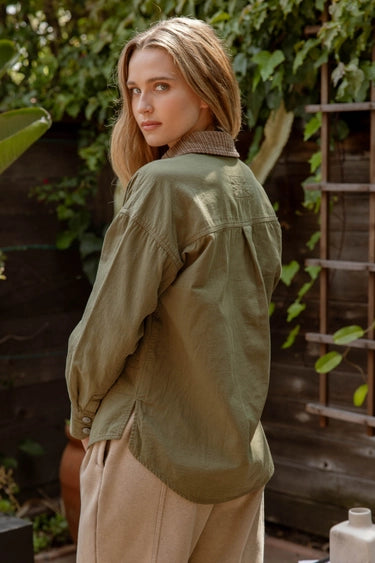 Corduroy Collar Shacket