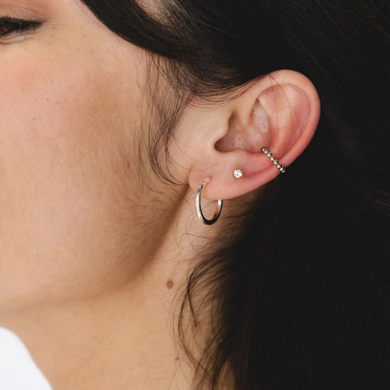Small Silver Hoops