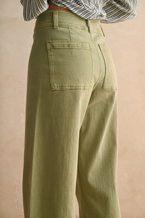 Stone Wide Leg Jean
