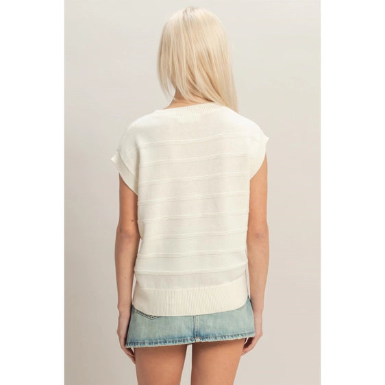 Textured Round Neck