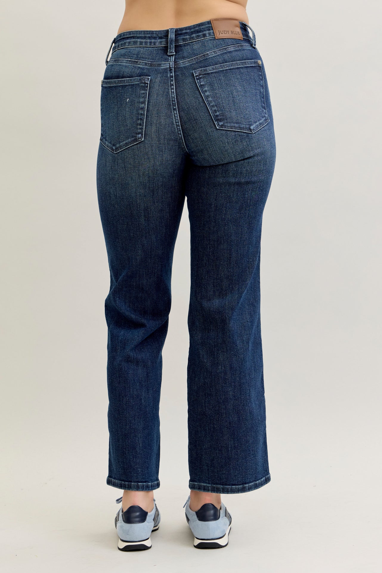 Petite Mid Rise Straight Leg