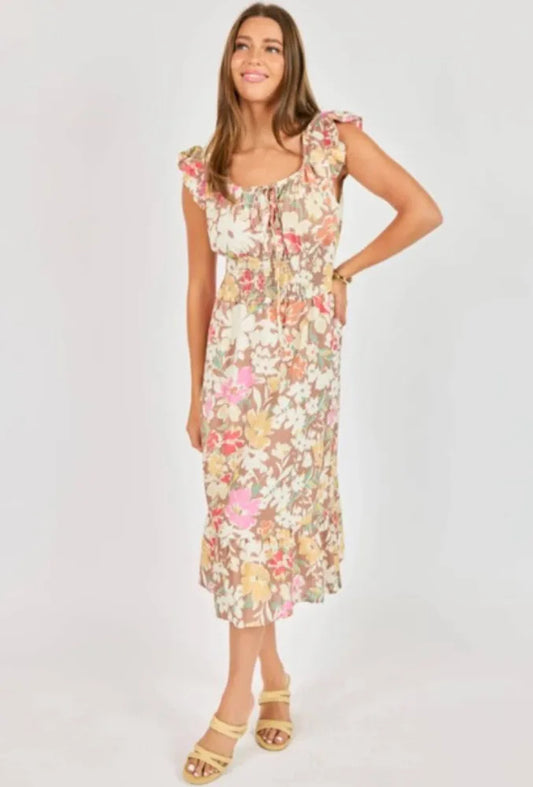Floral Dunes Midi Dress
