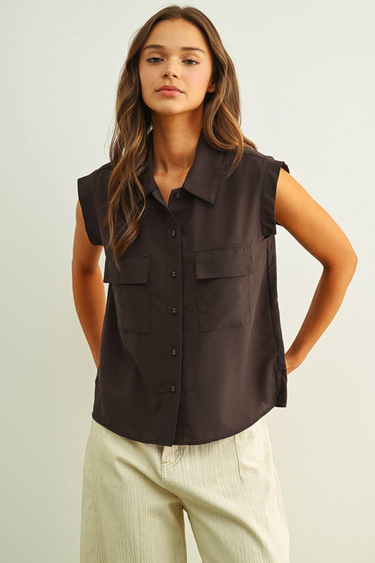 Dark Roast Button Up