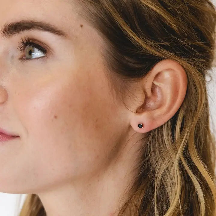 Black Crystal Studs
