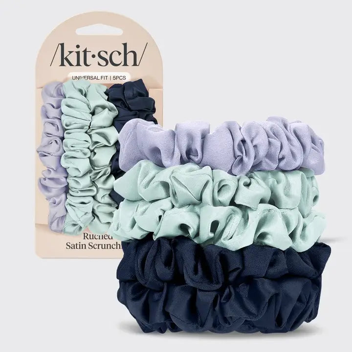 Ruched Satin Scrunchies