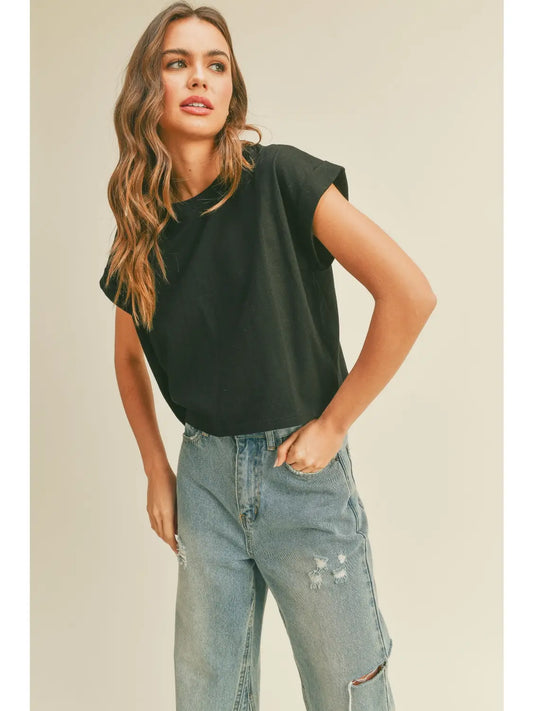 Cuffed Sleeve Tee