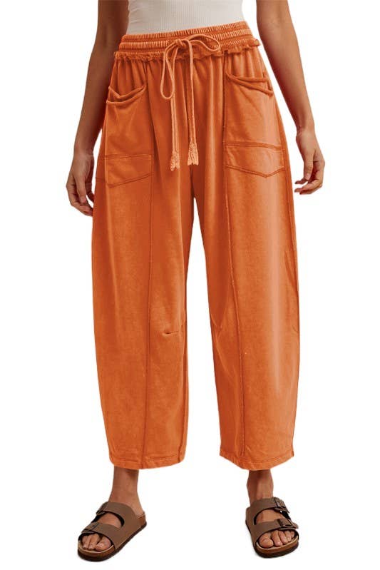 Mineral Wash Barrel Pants