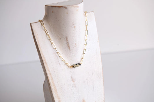 Dalmation Paperclip Necklace