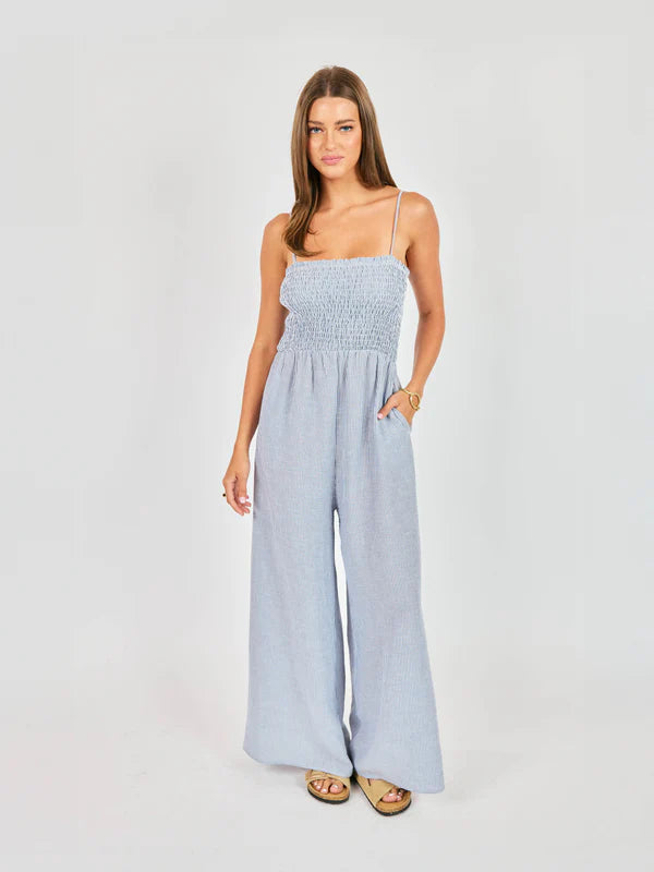 Garden Sun Smocked Jumpsuit