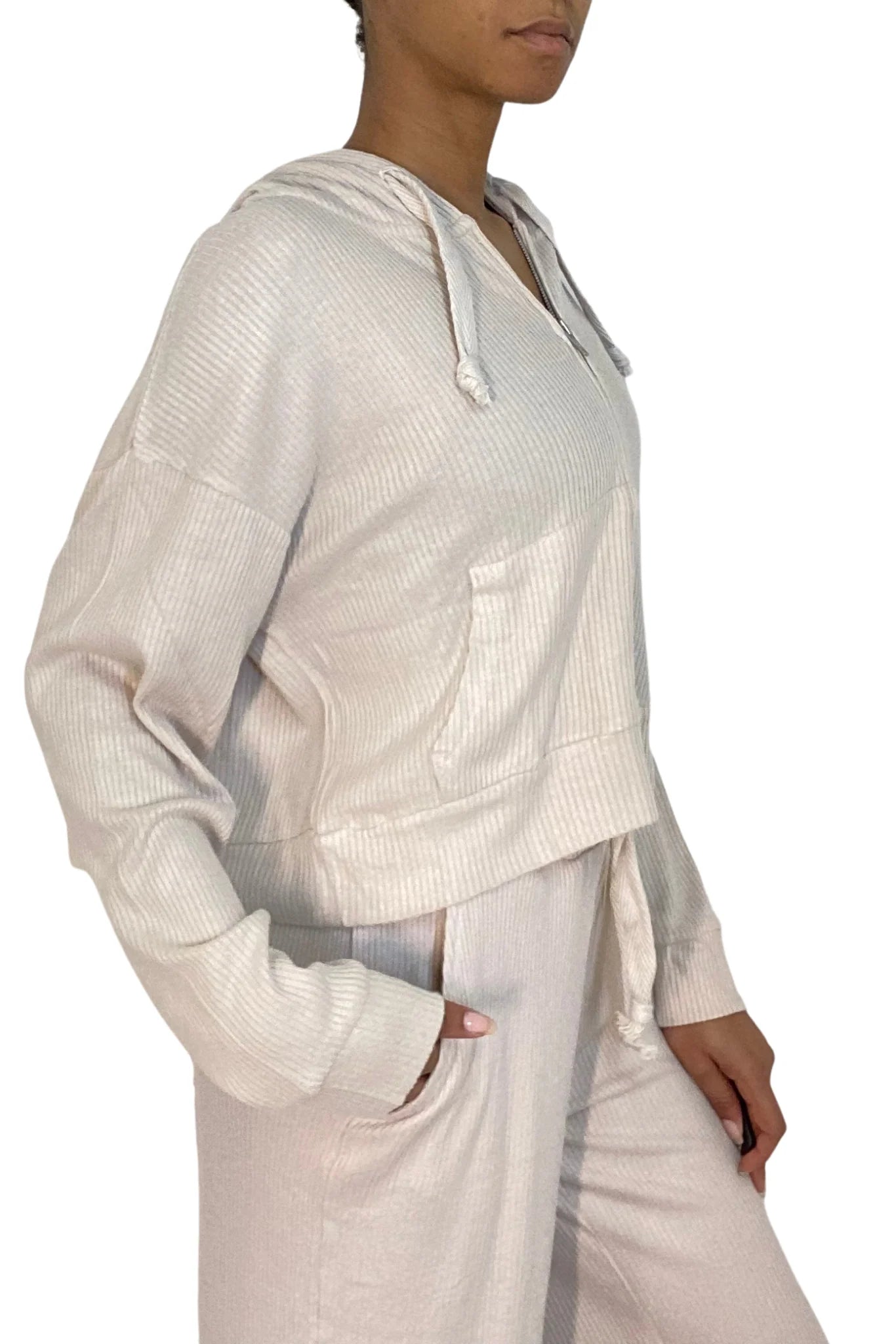 Ribbed Hacci Zip UP