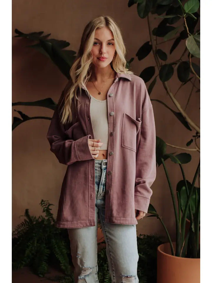 Lavender Button Up