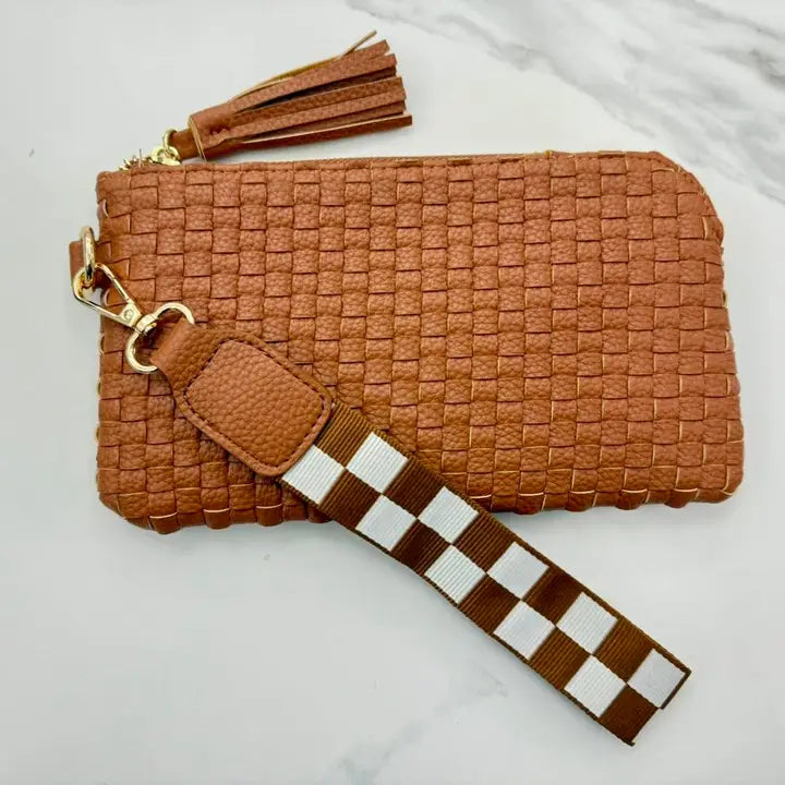 Lila Woven Wristlet