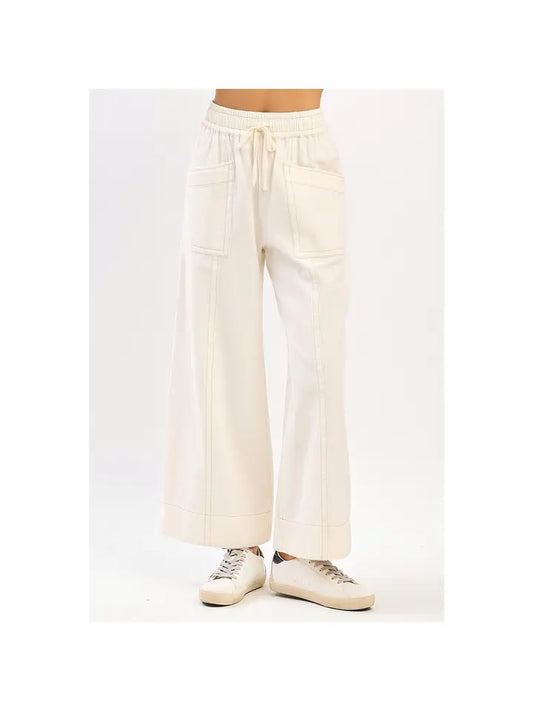 Mineral Wash Wide Leg Pants