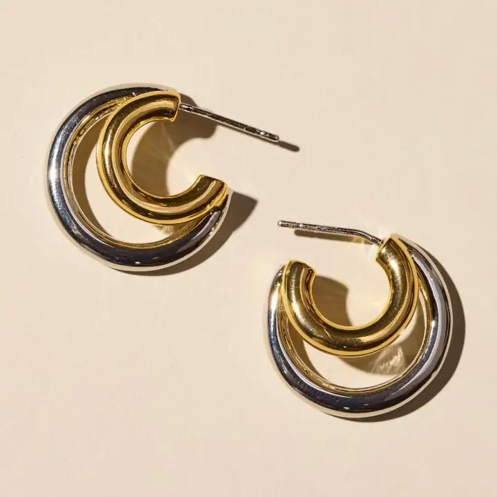 Mixed Metal Hoops