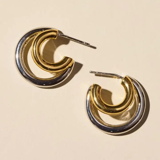 Mixed Metal Hoops