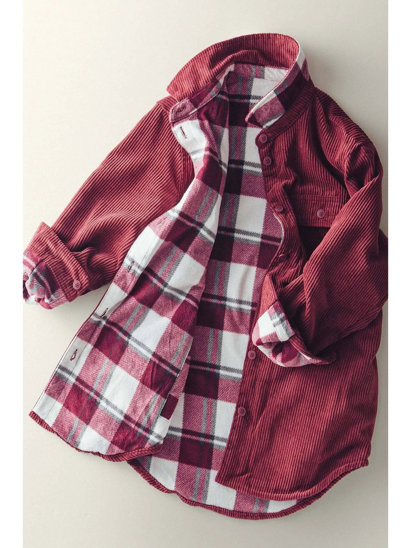 Plaid Lined Corduroy