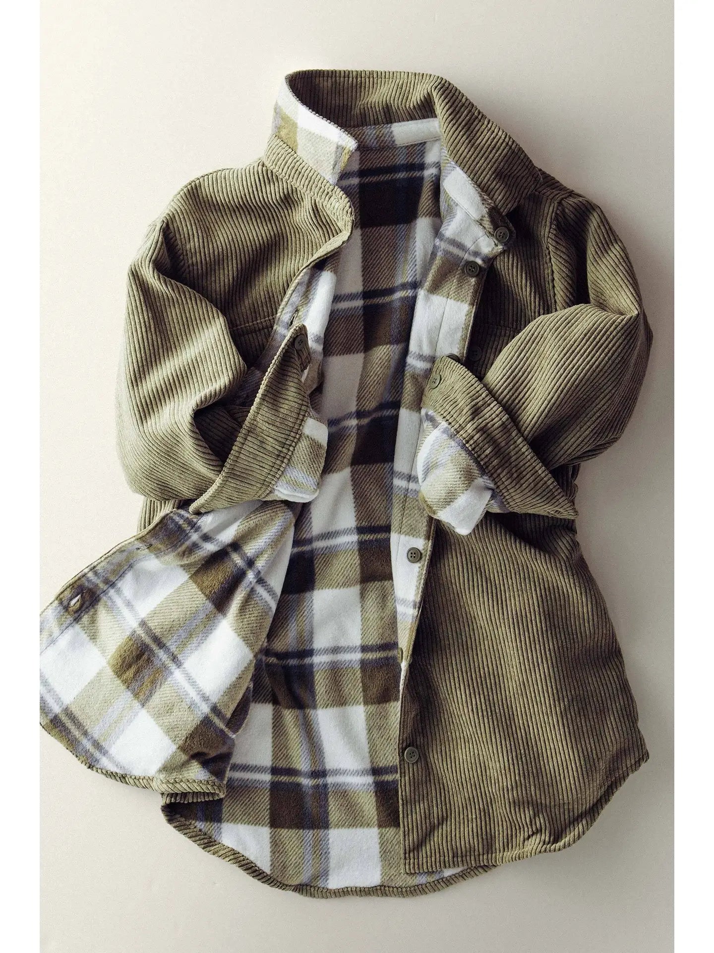 Plaid Lined Corduroy
