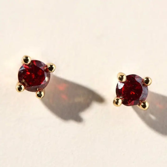 Red Crystal Studs