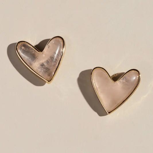 Rose Quartz Studs