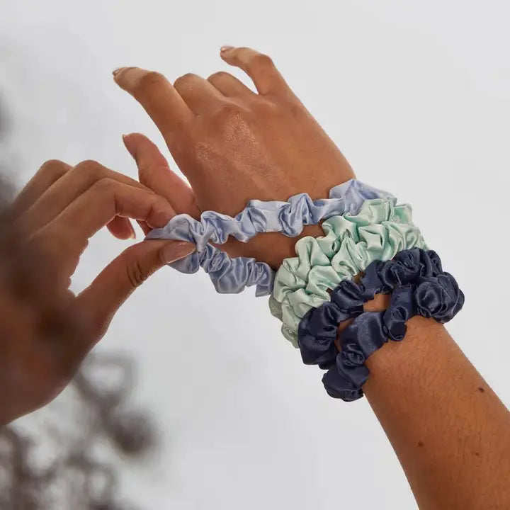 Ruched Satin Scrunchies