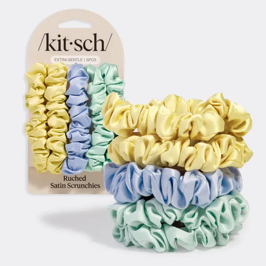 Pastel Satin Scrunchies