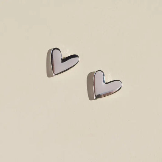 Silver Sweetheart Studs