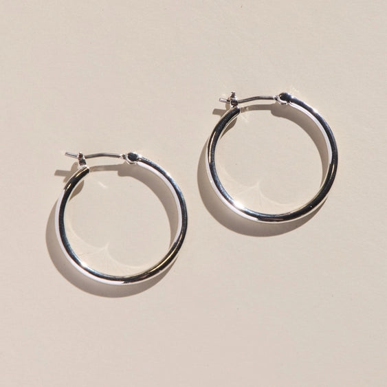 Small Silver Hoops