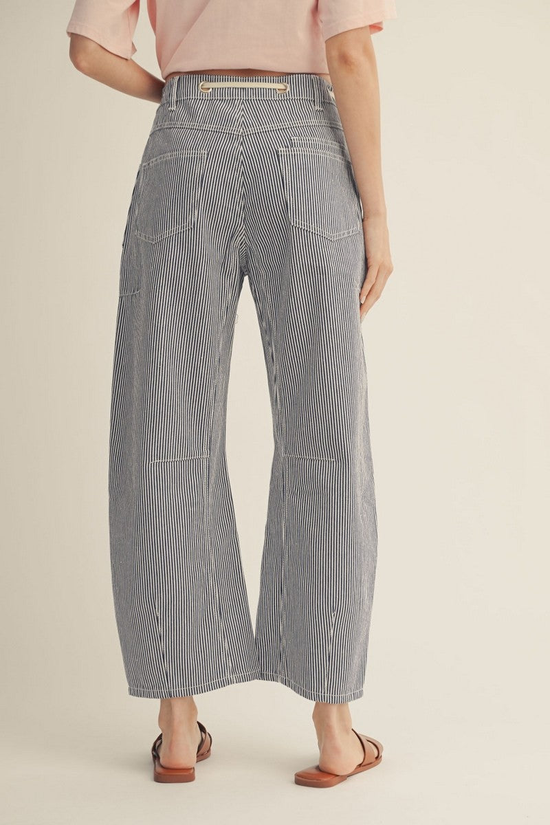 Striped Barrel Pants