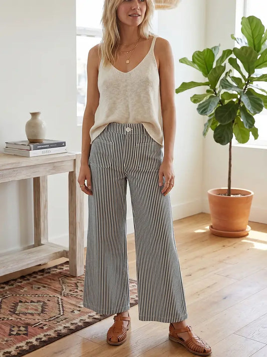 Wide Leg Stripe
