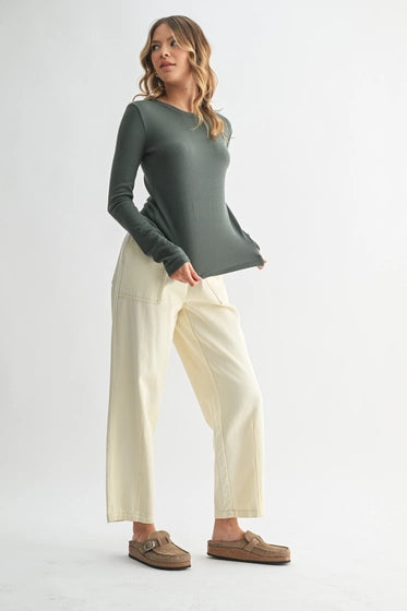 Round Neck Long Sleeve