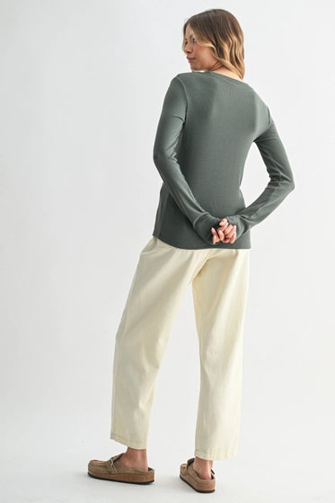 Round Neck Long Sleeve