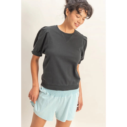Puff Sleeve Crew