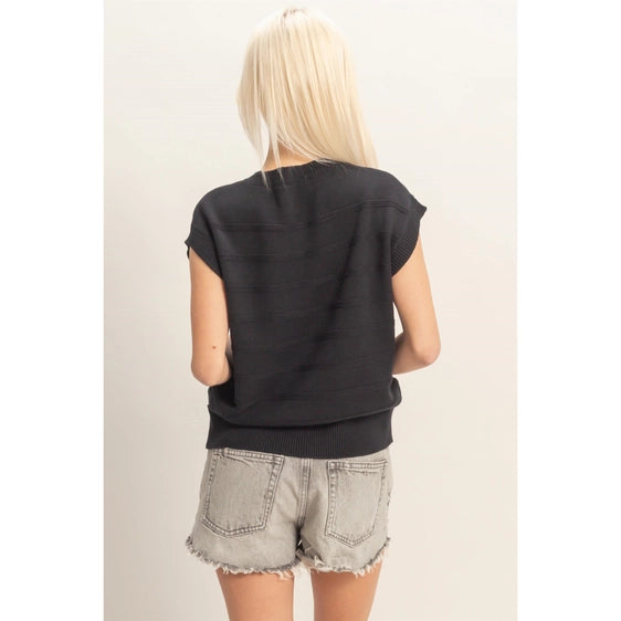 Textured Round Neck