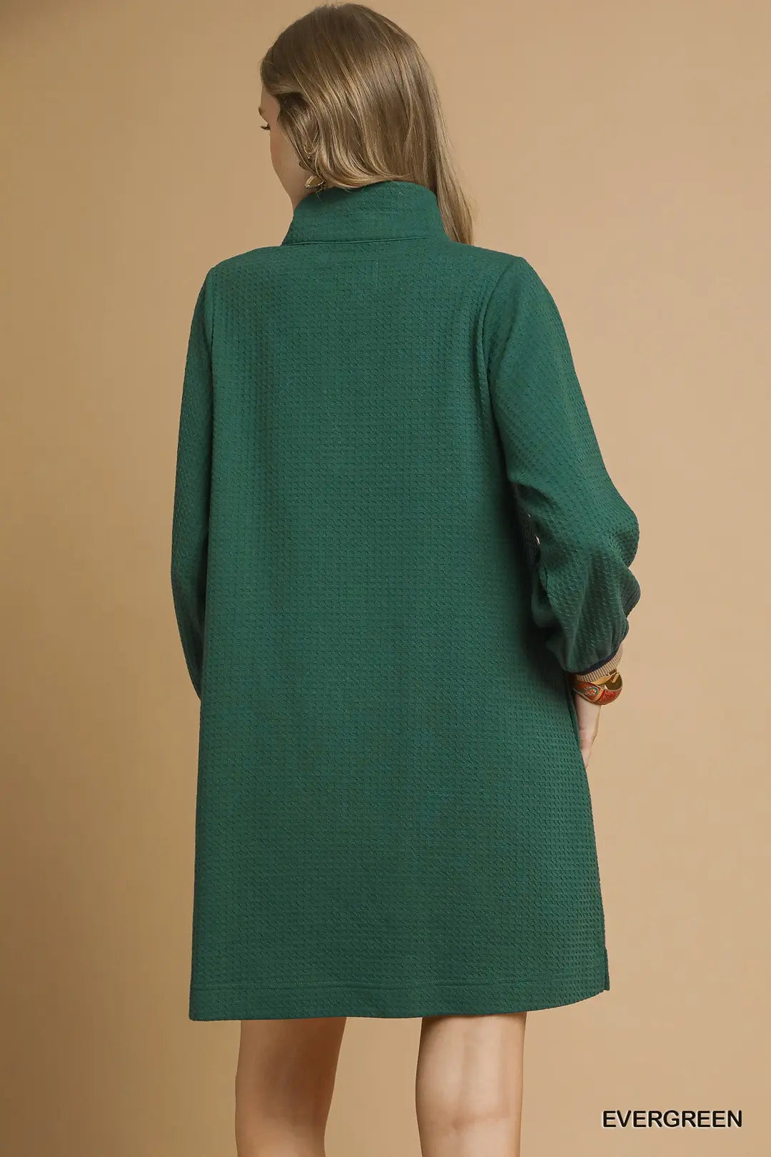 Waffle Zip Dress