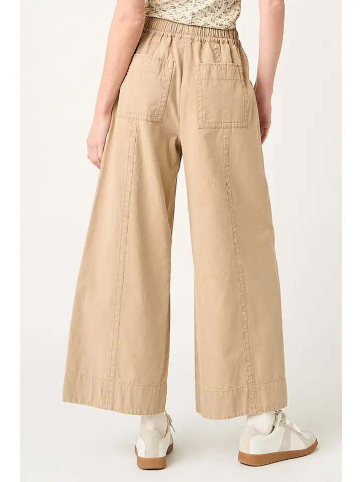 Mineral Wash Wide Leg Pants